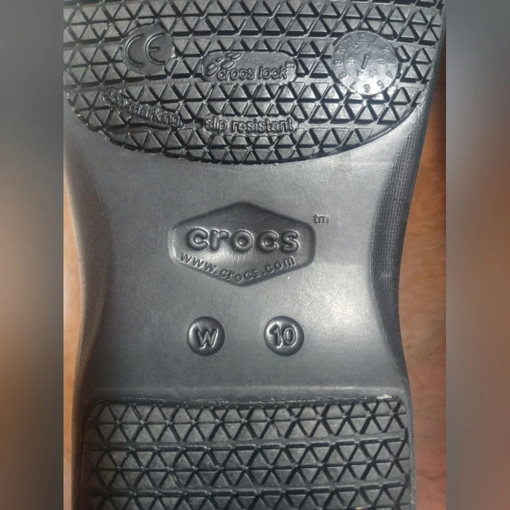 Crocs Neria Pro II Clogs Womens 10 Slip On Slip Resistant Black Work Shoes - Picture 10 of 10